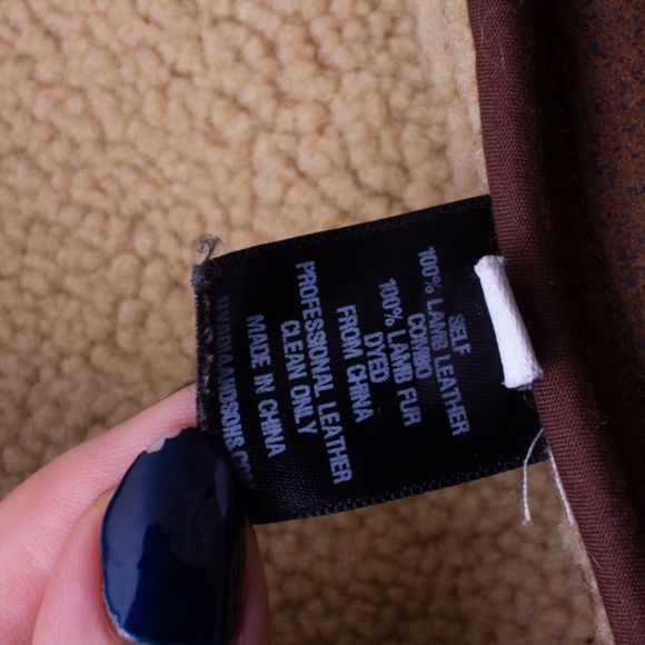 OVADIA & SONS Tan Lamb Fur MA-1 Bomber Style Jacket - Picture 9 of 9